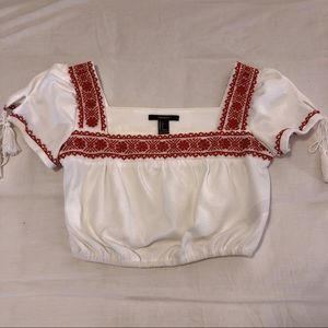 Forever 21 vintage cropped blouse